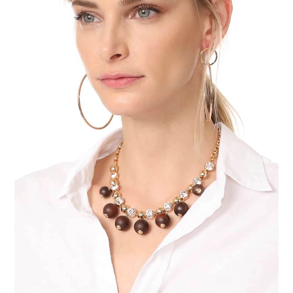 Kate Spade wooden Second Nature Necklace Pendent